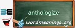 WordMeaning blackboard for anthologize